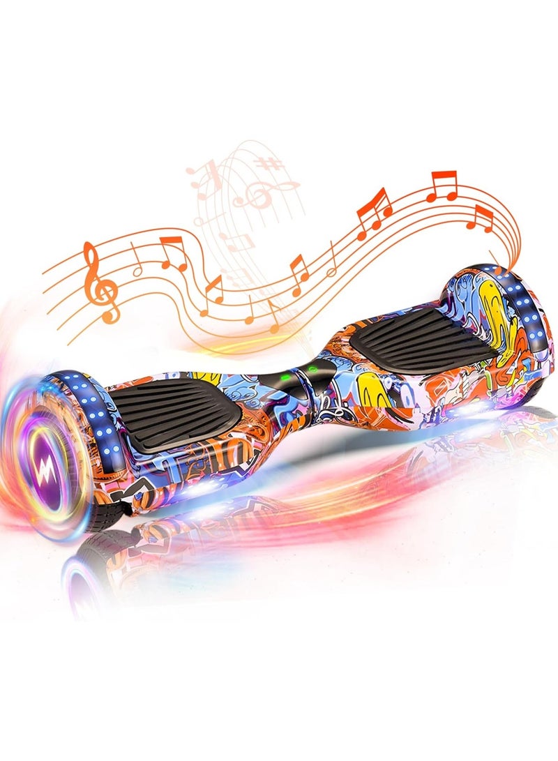 سمارت سكوتر التوازن الذكي، لوح همفي بورد مقاس 6.5 بوصة مع أضواء ممتازة، بطارية سامسونج بلوتوث، مكبر صوت مع حقيبة هدايا سكوتر. - Image 1